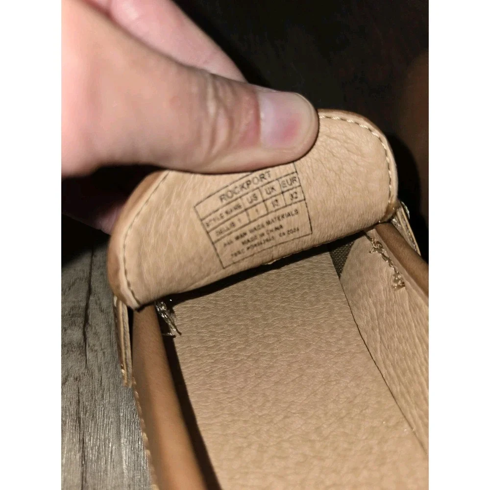 Rockport Boys Tan Leather Penny Loafers